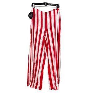 Sass & Bide Ring Master Pant Strip Red White Purple Stripe NWT Wide Leg Size 14